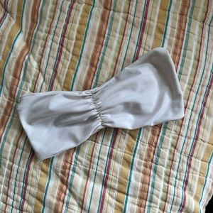 White bandeau bikini top